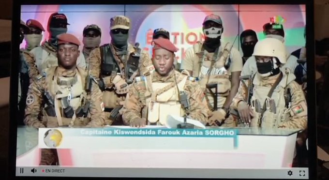 Burkina Faso : le chef de la junte démis de ses fonctions, annoncent des militaires à la télévision