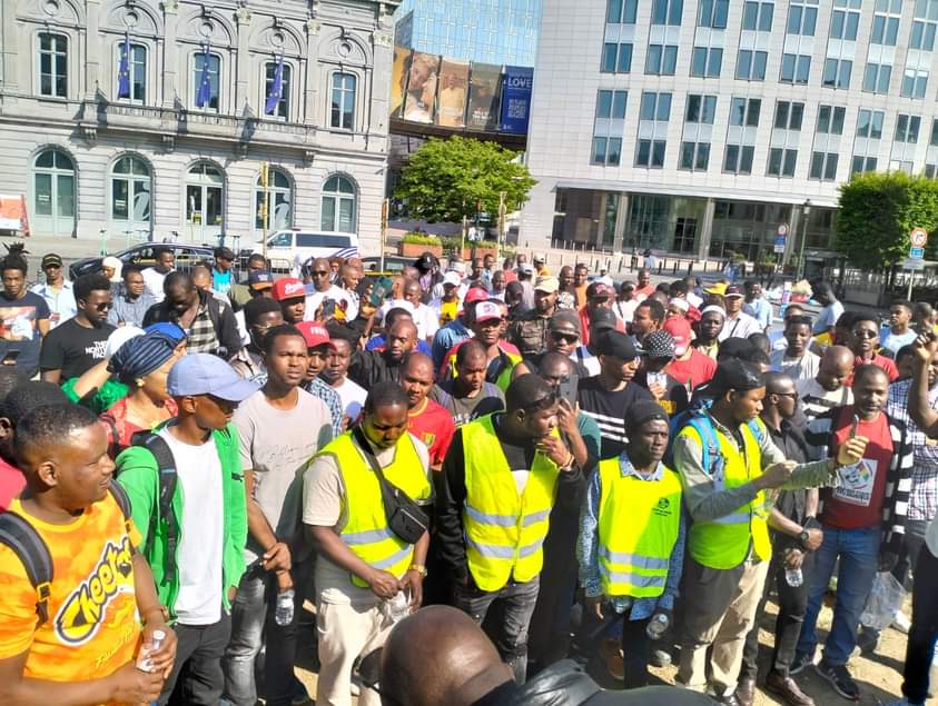Une manifestation des forces vives ce 4 juin 2023 à Bruxelles ( responsable)