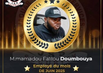 JAGUAR SÉCURITY SERVICES : Mamadou Falilou désigné meilleur employé du mois de Juin 2025!